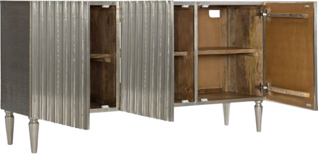 Hooker® Furniture Melange German Silver Entertainment Console-3
