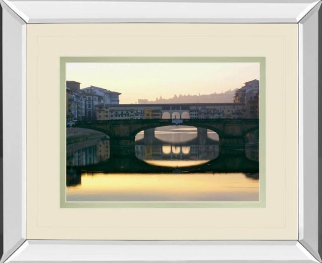 Classy Art Ponte Vecchio by Bill Philip Mirror Framed Wall Art-0