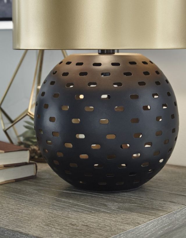 Signature Design by Ashley® Mareike Black/Gold Metal Table Lamp-2