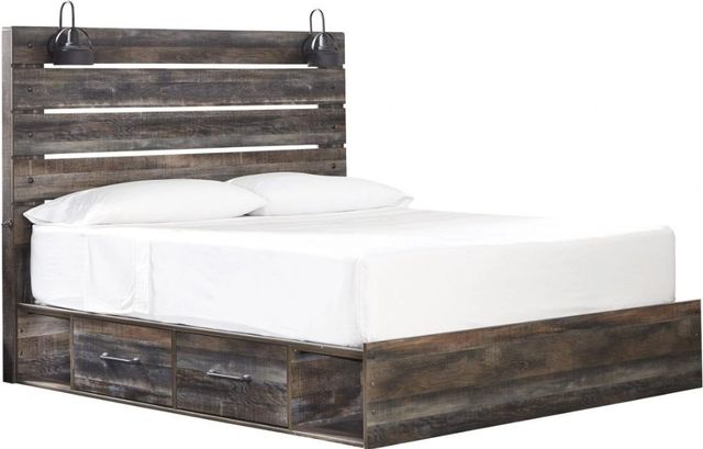 Signature Design by Ashley® Drystan Brown King 4-Drawer Storage Panel Bed-0