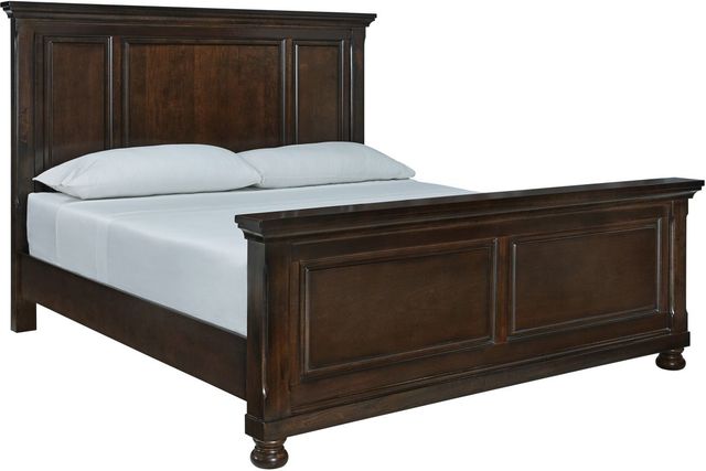 Millennium® by Ashley Porter 2-Piece Rustic Brown King Panel Bed Set-1