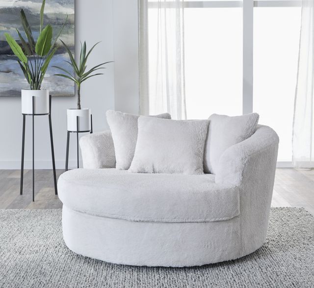 Hughes Furniture® 13600 Winter Rain Barrel Swivel Chair-1