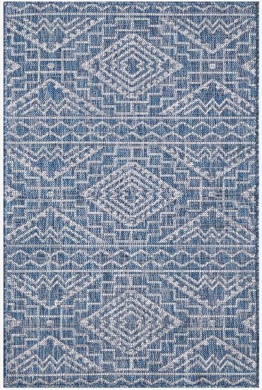 KAS Rugs Provo Blue Quinn 5'x8' Area Rug-0