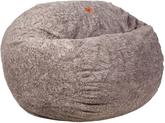 CordaRoy's® Original Gray Faux Fur King Bean Bag Chair-0