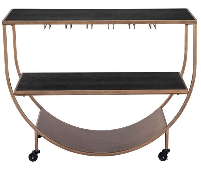 Zuo® Modern Bechet Black/Brass Bar Cart-2