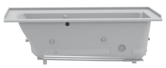 KOHLER® Archer® Biscuit 60" x 30" Alcove Heated BubbleMassage™ Air Bath and Whirlpool-1