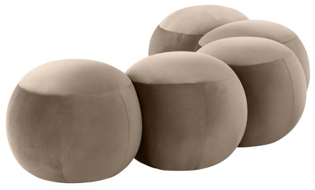 Meridian Furniture Apollo Taupe 75" Upholstered Bench-3