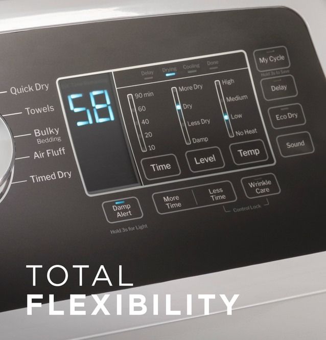 GE® 7.4 Cu. Ft. Diamond Gray Electric Dryer-7