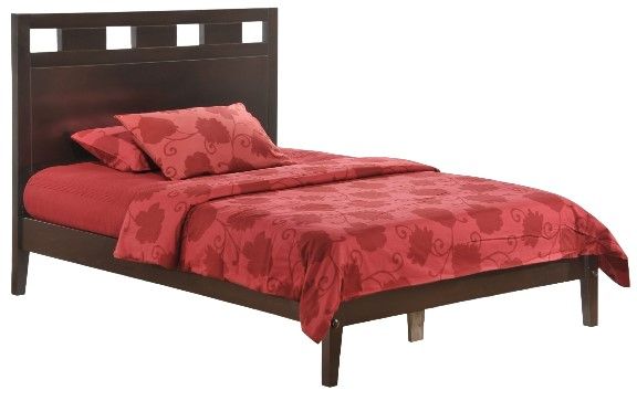 Night & Day Furniture™ Spices Bedroom K-Series Tamarind Dark Chocolate Queen Panel Bed-0