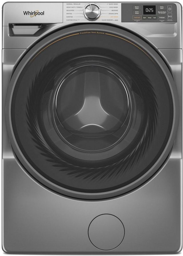 Whirlpool® Radiant Silver Front Load Laundry Pair-1
