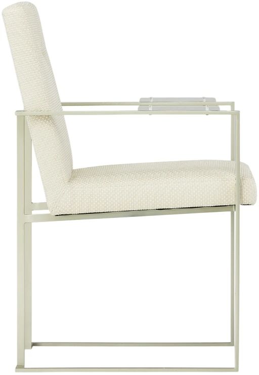 Michael Amini® Laguna Ridge Brushed Silver/Champagne Arm Chair-2