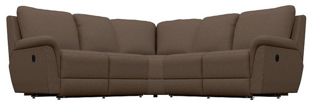 La-Z-Boy® Rigby 3-Piece Mahogany Curved Manual Reclining Sectional