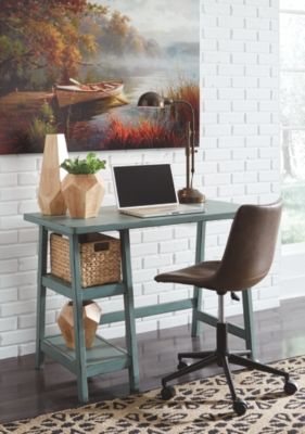 Signature Design by Ashley® Mirimyn 2-Piece Teal Office Desk Set-3