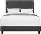 Elements International Erica Charcoal Upholstered Queen Platform Bed-2