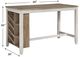 Signature Design by Ashley® Skempton Light Brown Counter Height Dining Table with White Trestle Legs -5