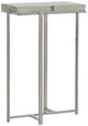 Century® Grand Tour Furniture Cori Glass Top Accent Table with Polished Nickel Base-0