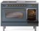 Ilve® Nostalgie II Series 48" Blue Grey Pro Style Dual Fuel Range-3
