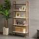Olliix by Madison Park Pecan/Cream White Parker Bookcase-4
