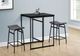 Monarch Specialties Inc. 2-Piece Black/Grey 24" Upholstered Counter Height Stools Set-3