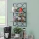 Powell® Wesson Antique Nickel/Natural Wall Shelves-1