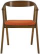 Armen Living Santana 6-Piece Orange/Walnut Dining Chair Set-3