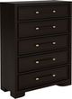 Riverside Furniture Lydia Dark Cabernet Five Drawer Chest-0