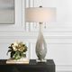 Uttermost® Cardoni Bronze/Gloss White Glass Table Lamp-1