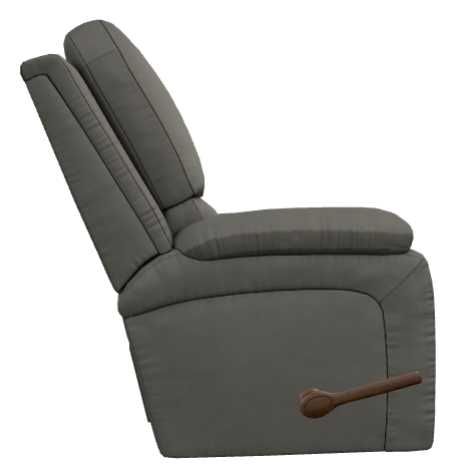 La-Z-Boy® Greyson Blue Grey Leather Manual Wall Recliner-2