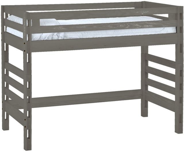 Crate Designs™ Furniture Graphite Queen Ladder End Loft Bed-0