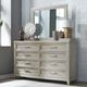 Liberty Furniture Belmar Silver Champagne/Washed Taupe Dresser and Mirror-1