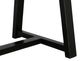 International Furniture Direct Walnut Brown Dining Table with Black Base-3