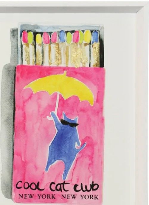 Stylecraft Cool Cat Club Pink Wall Art-1