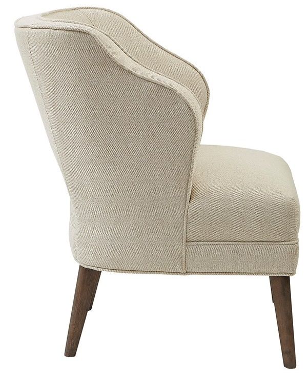 Olliix by Madison Park Cream Cody Open Back Accent Chair-2