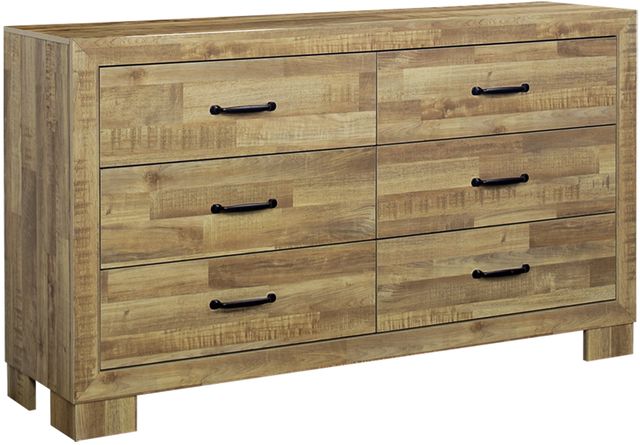 Monarch Specialties Inc. Warm Medium Oak Dresser-0