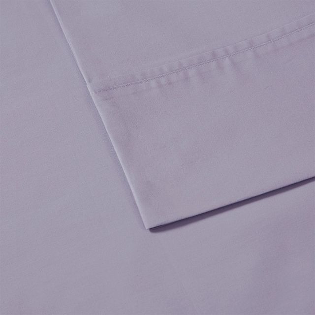 Olliix by Madison Park Purple California King Peached Percale Cotton Sheet Set-1