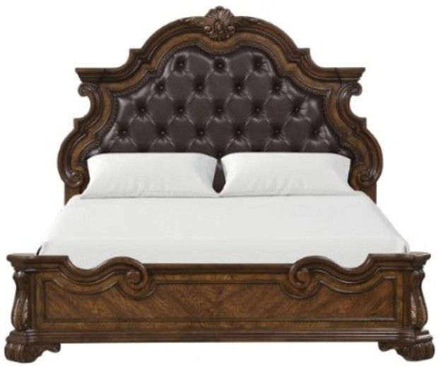 Furniture of America® Leovanni 4-Piece Dark Brown Queen Bedroom Set-3