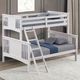 Furniture of America® Spring Creek White Twin/Full Bunk Bed-1