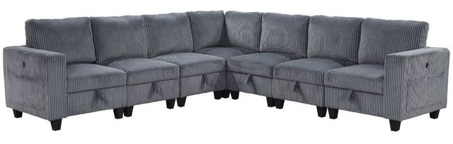 Homelegance® Walterboro 7-Piece Gray Modular Sectional with Storage-0