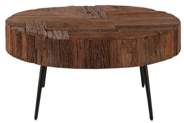 Home Trends & Design Jaipur Natural Coffee Table with Black Base-1