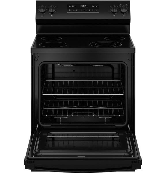GE® 400 Series 30" Black Freestanding Electric Range-2