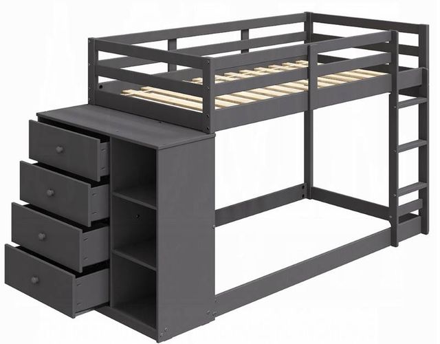 ACME Furniture Gaston Gray Twin Over Twin Bunk Bed-3