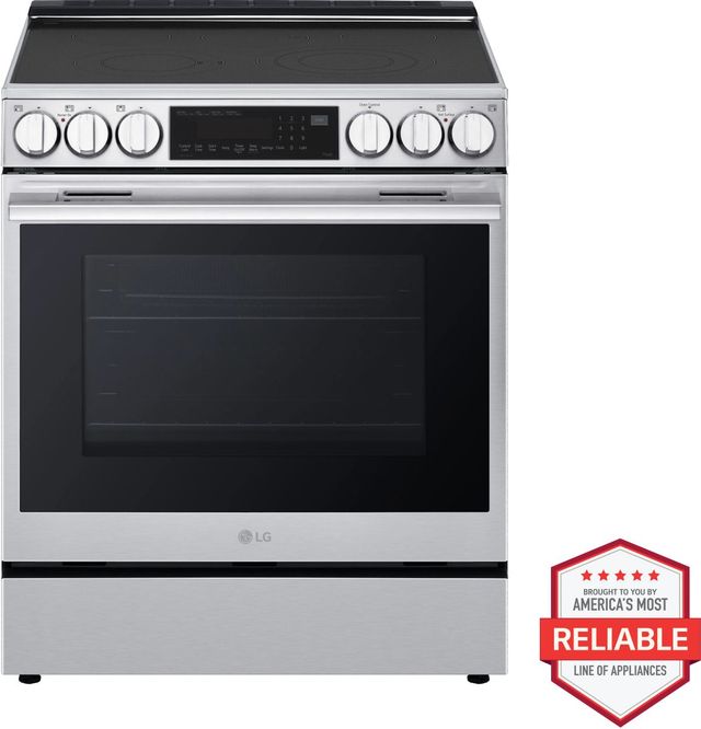 LG 30" PrintProof™ Stainless Steel Smart InstaView® Slide-In Electric Range with ProBake-1