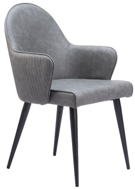 Zuo® Modern Silloth Gray/Black Dining Arm Chair-0