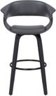 Armen Living Julyssa Black Brushed/Gray Swivel Counter Stool-3