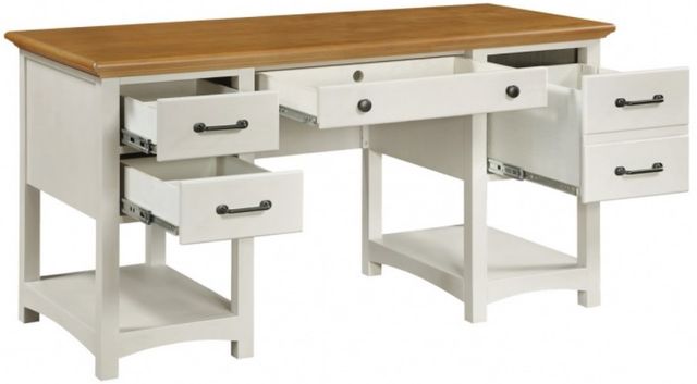 Winners Only® Cardiff Brown/White Top Desk-1
