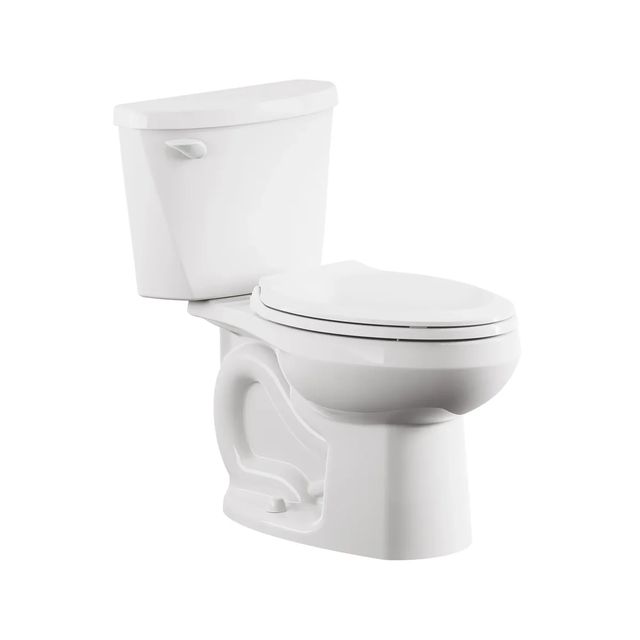 American Standard Colony® White 3 Two-Piece 1.6 gpf/6.0 Lpf Chair-Height Elongated Toilet Less Seat-0