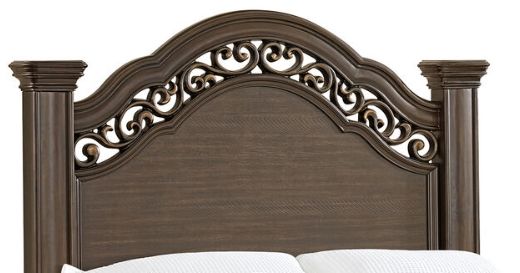 Elements International Brunswick Brown Queen Panel Bed-1