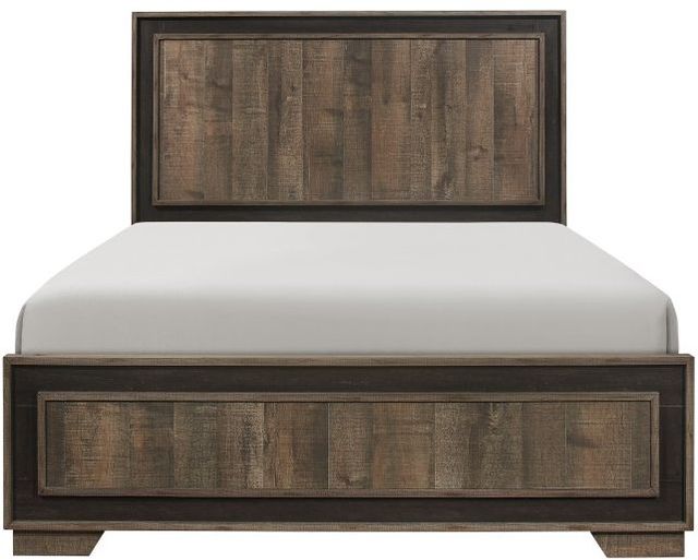 Homelegance® Ellendale Rustic Dark Ebony/Mahogany Queen Panel Bed-2