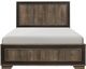 Homelegance® Ellendale Rustic Dark Ebony/Mahogany Queen Panel Bed-2