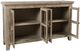 Jofran Inc. Rustic Shores Watch Hill Weathered Gray 4-Door Low Accent Cabinet-1